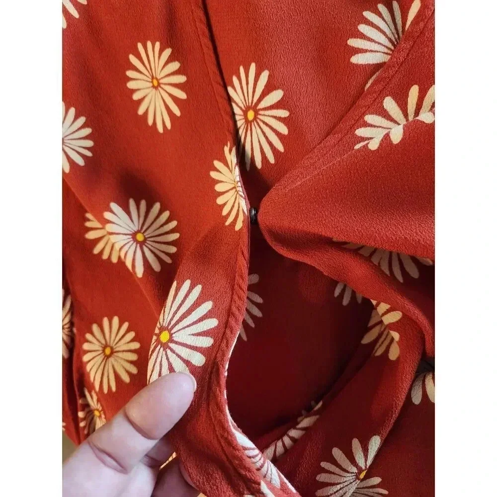 NWOT Madewell Cropped Sash-Tie Wrap Top in Daisy Daydream - Picture 5 of 9